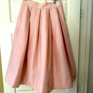 Light pink taffeta midi lined skirt, White House Black Market, like new, sz4